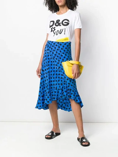 Dolce & Gabbana Printed Cotton T-shirt In White