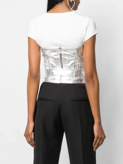 Manokhi Bustier Structured Top In Silver