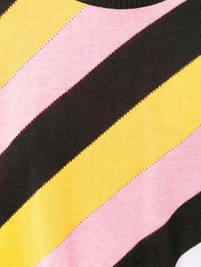 Shop Msgm Diagonal-stripe Sweater In Multicolour