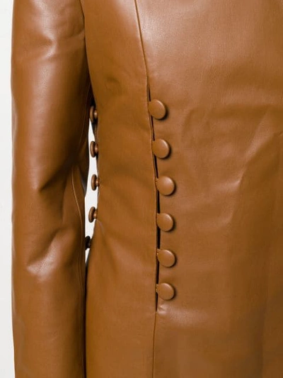 Shop Materiel Matériel Button Panelled Blazer Jacket - Brown