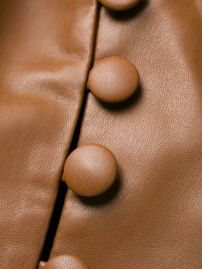 Shop Materiel Matériel Button Panelled Blazer Jacket - Brown