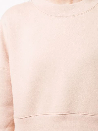 Shop Alexander Wang T Cropped Casual Sweatshirt In Neutrals