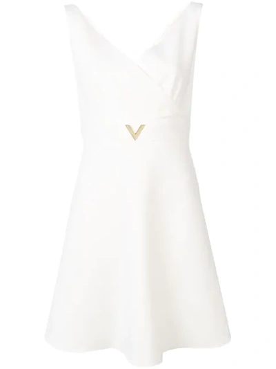 Shop Valentino V Hardware Dress In White