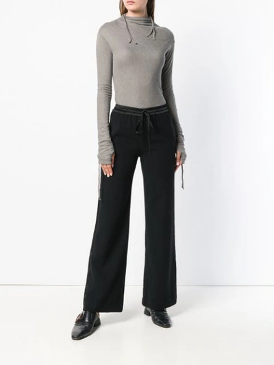 Shop Andrea Ya'aqov Turtleneck T-shirt - Grey