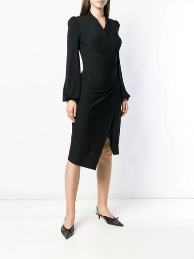 Shop Plein Sud Wrap Knitted Dress In Black