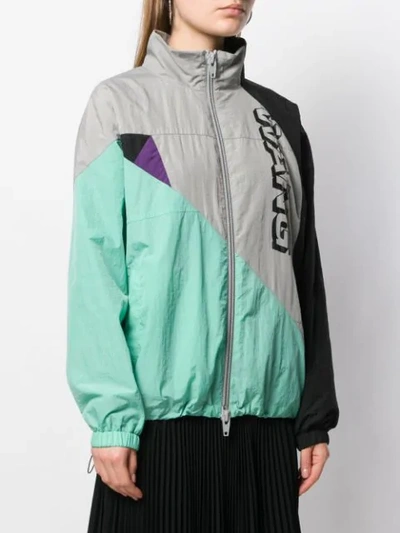 Shop Alexander Wang T Wash + Go Colourblock Jacket In Grey