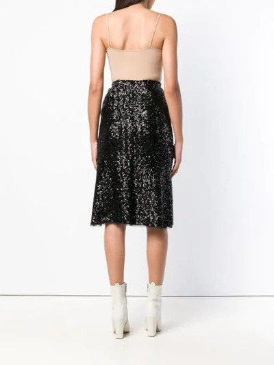 Shop Gianluca Capannolo Sequin Embroidered Skirt In Black