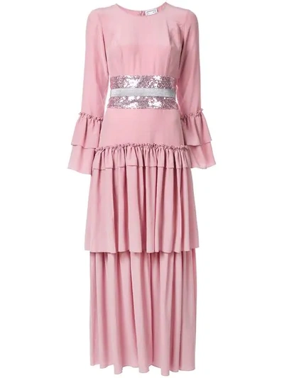 Shop In The Mood For Love Abendkleid Mit Falten - Rosa In Pink