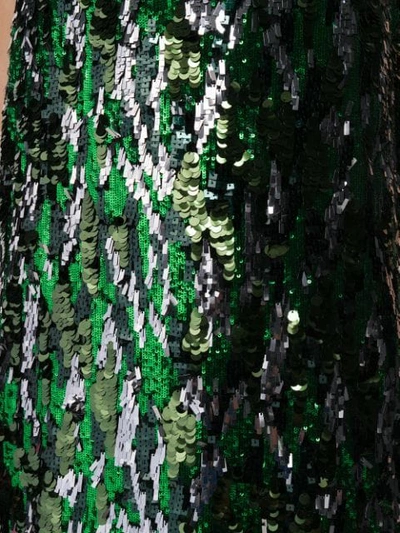 Shop Prada Sequinned Mini Dress In Green