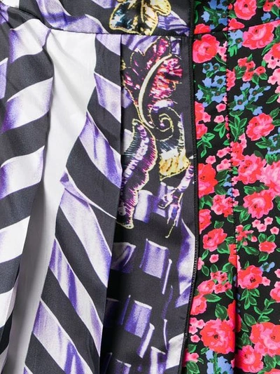 Marc Jacobs Sleeveless V-neck Photographic Mixed-print A-line Dress In Purple