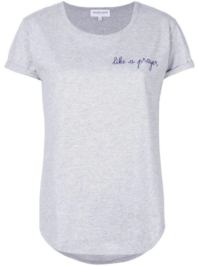 Shop Maison Labiche Like A Prayer T-shirt - Grey