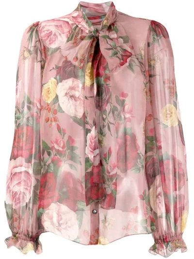 Shop Dolce & Gabbana Romantic Blouse In Pink