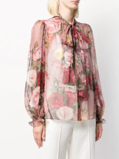 Shop Dolce & Gabbana Romantic Blouse In Pink