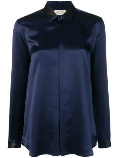 Shop Saint Laurent Classic Shirt In Blue