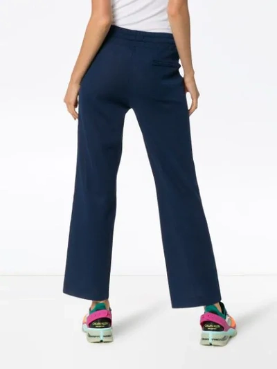 Shop Isabel Marant Étoile Contrasting Side Panels Trousers - Blue