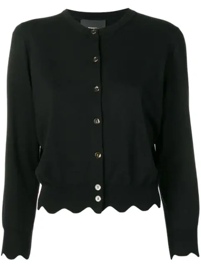Shop Marc Jacobs Scalloped Edge Cardigan In Black