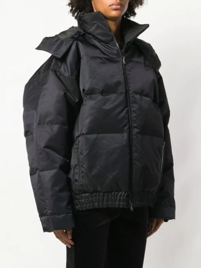 Shop Y-3 Kurze Daunenjacke In Blue