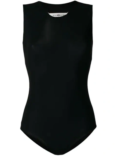 Shop Maison Margiela Sleeveless Bodysuit In 900 Black