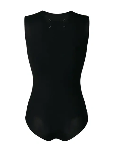 Shop Maison Margiela Sleeveless Bodysuit In 900 Black
