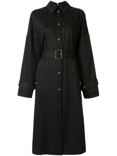 Shop Boyarovskaya Lightweight Single Breasted Coat In Black