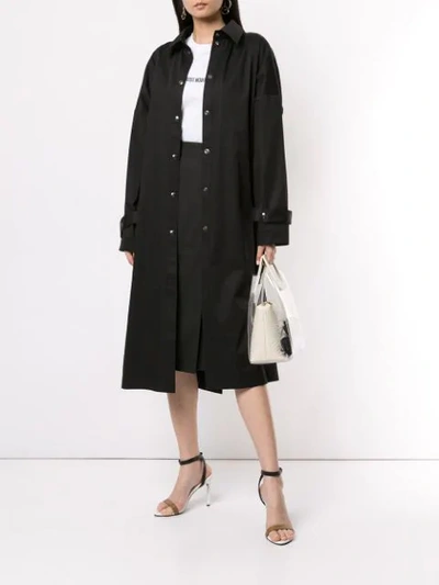 Shop Boyarovskaya Lightweight Single Breasted Coat In Black