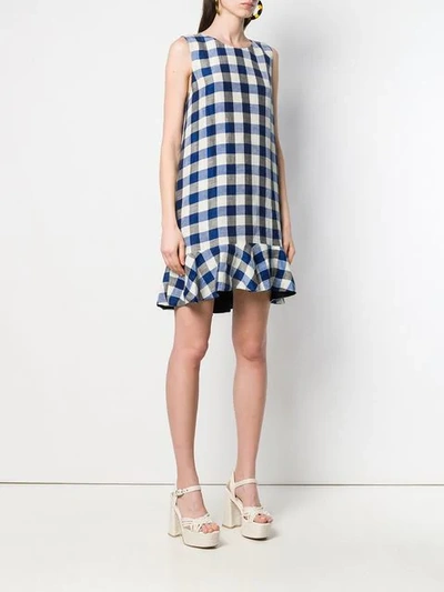 ANTONELLI GINGHAM DRESS - 蓝色