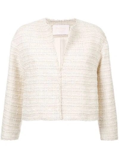 Shop Ballsey Cropped Sleeve Jacket In White