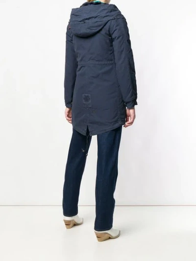 Shop Mr & Mrs Italy Hooded Parka In Blue