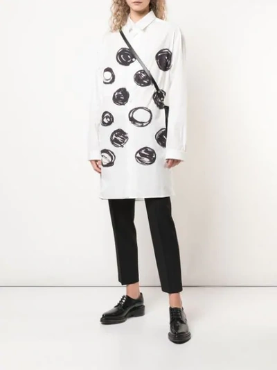 Shop Yohji Yamamoto Dot Print Shirt In White
