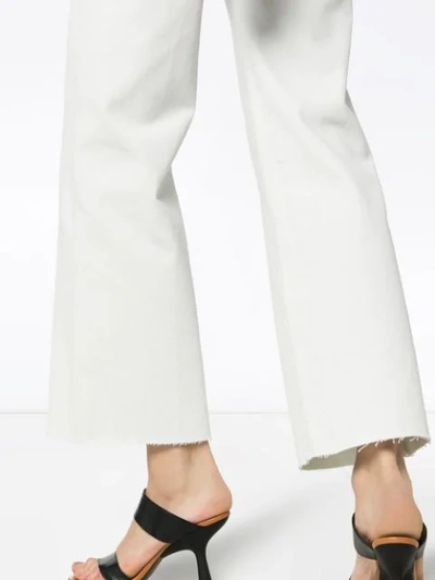 Shop Re/done Cropped Wide-leg Jeans In 114 - White