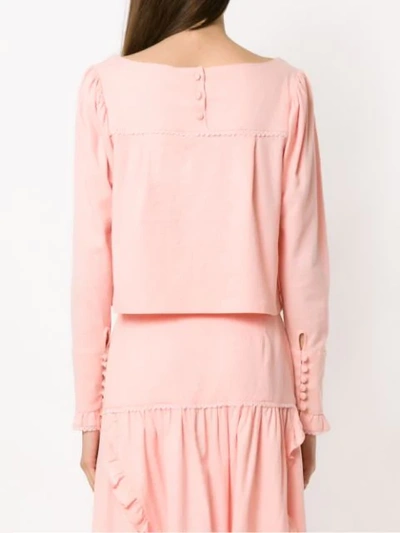 Shop Martha Medeiros Long Sleeved Top In Pink