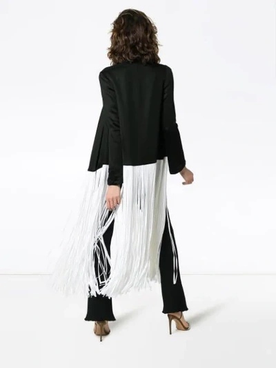 GALVAN DUSK LONG CONTRAST FRINGE JACKET - 黑色