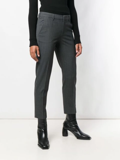 Pt01 Plain Tailored Suit Trousers - Grey In Grey