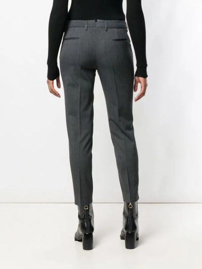 Pt01 Plain Tailored Suit Trousers - Grey In Grey