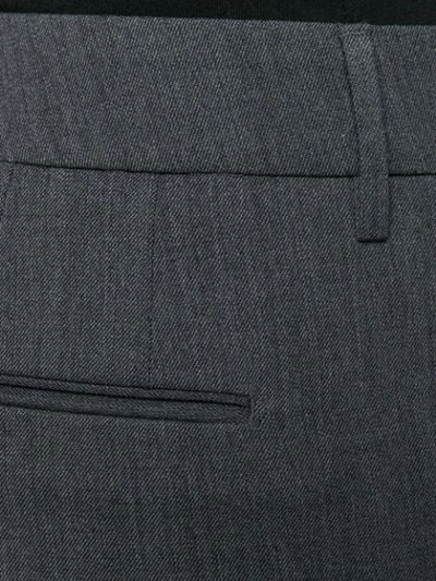 Pt01 Plain Tailored Suit Trousers - Grey In Grey