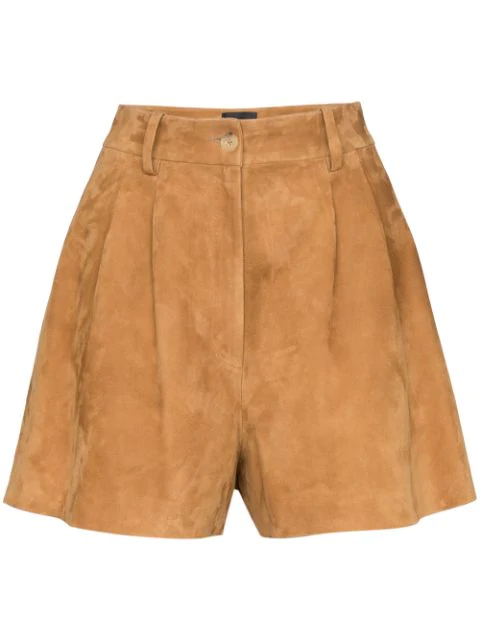 high waisted suede shorts
