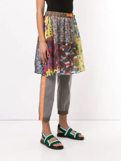 Shop Kolor Printed Skirt Trousers In Multicolour