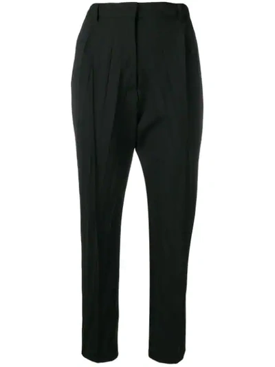 Shop Valentino Cropped Trousers - Black