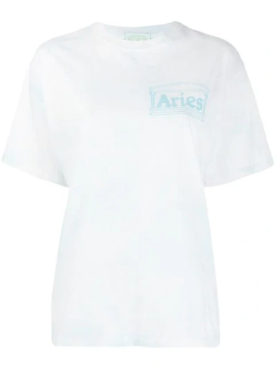 Shop Aries Tie-dye Print T-shirt - White