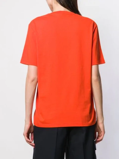 Shop Mcm Logo Print T-shirt In Orange