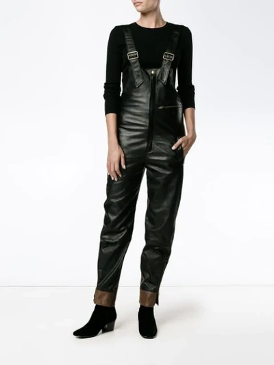 Shop Chloé Lederlatzhose Im Biker-look In Black