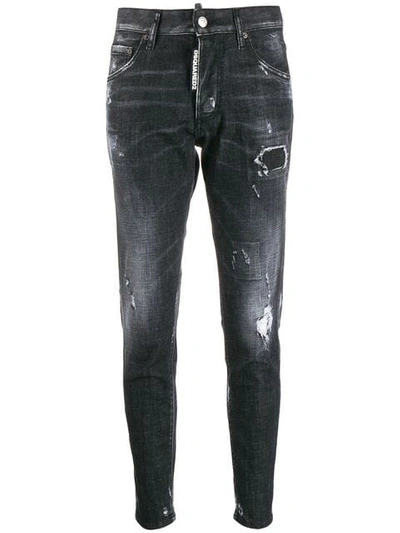 Shop Dsquared2 Skinny Dan Jeans In Black
