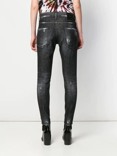 Shop Dsquared2 Skinny Dan Jeans In Black