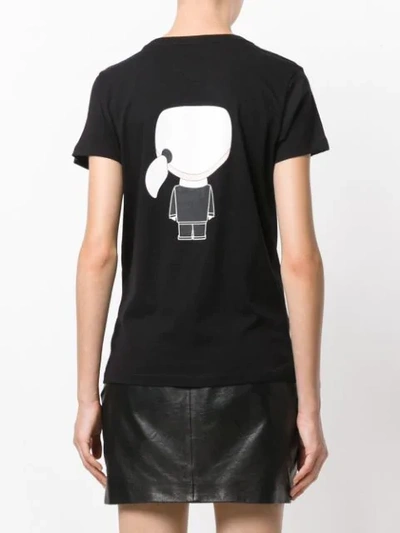 Shop Karl Lagerfeld Iconic Karl Print T-shirt In Black