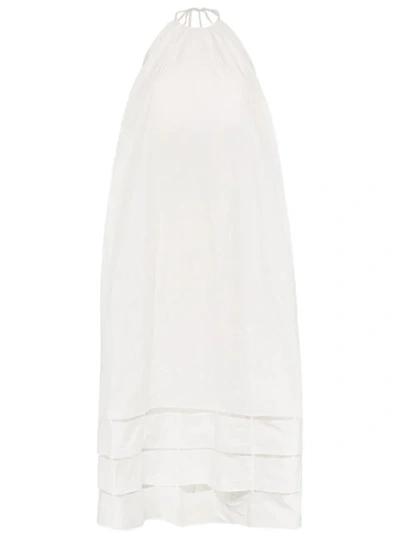Shop Cult Gaia Solene Halterneck Taffeta Dress In White