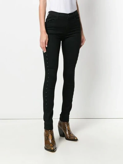 Shop J Brand Fabric Eyelet Jeans In Black