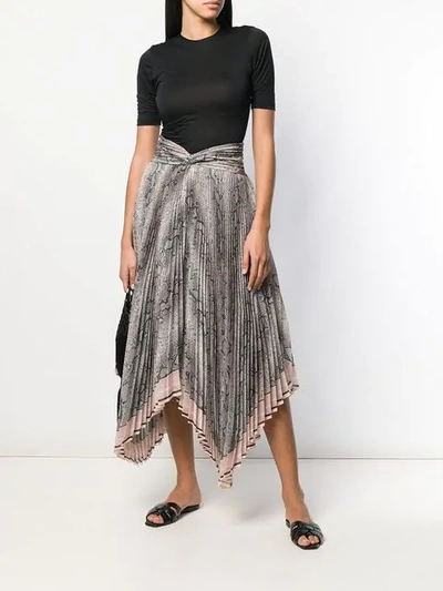 Shop Zimmermann Python Print Skirt In Brown