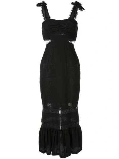 Shop Alice Mccall A Foreign Affair Midi Dress In Black