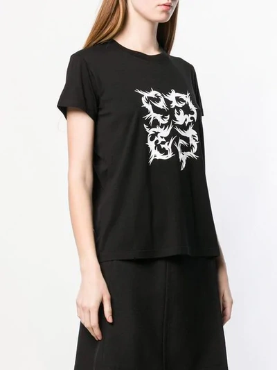 Shop Givenchy Flame Logo T-shirt In 001 Black