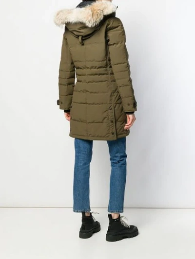Shop Canada Goose Padded Parka Coat In Green